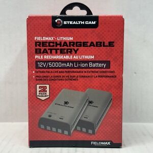 Stealth Cam 2 Pack FieldMax Rechargeable Lithium Battery Pack 5000mAh New